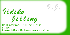 ildiko jilling business card